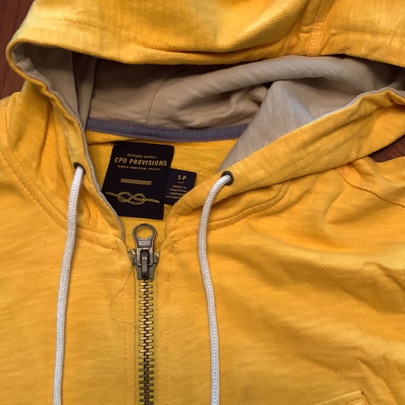 Yellow hooded sweatshirt, CPO Provisions - Picture 2 of 2